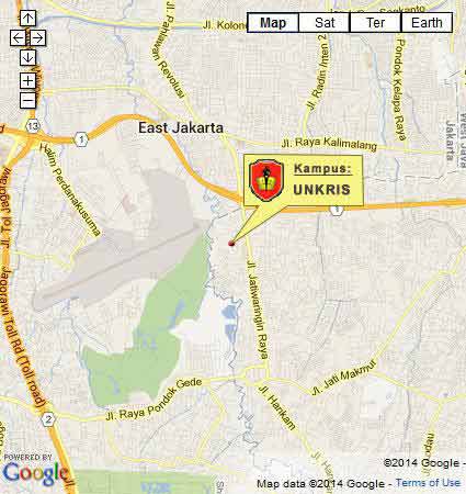 Location Lecture (Google Map) Master of Engineering Krisnadwipayana University Jakarta Nomor